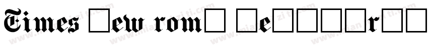 Times new roma Regular字体转换
